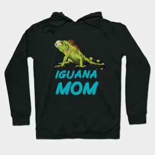 Iguana Mom for Iguana Lovers, Blue Hoodie